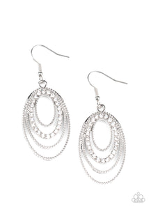 Paparazzi "Date Night Diva" White Earrings Paparazzi Jewelry