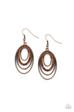 Paparazzi VINTAGE VAULT "Date Night Diva" Copper Earrings Paparazzi Jewelry