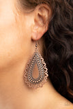 Paparazzi "Texture Garden" Copper Earrings Paparazzi Jewelry