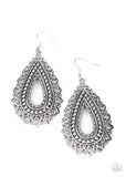 Paparazzi "Texture Garden" Silver Earrings Paparazzi Jewelry