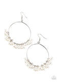 Paparazzi "Things Are Looking UPSCALE" White Earrings Paparazzi Jewelry