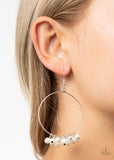 Paparazzi "Things Are Looking UPSCALE" White Earrings Paparazzi Jewelry
