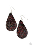 Paparazzi "Everyone Remain Palm" Brown Earrings Paparazzi Jewelry