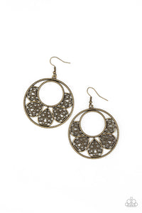 Paparazzi "Petal Promenade" Brass Earrings Paparazzi Jewelry