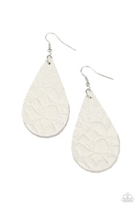 Paparazzi "Beach Garden" White Earrings Paparazzi Jewelry