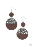 Paparazzi "Natural Element" Brown Wooden Earrings Paparazzi Jewelry