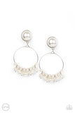 Paparazzi "Seize Your Moment" White Clip On Earrings Paparazzi Jewelry