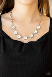 Paparazzi VINTAGE VAULT "Star Quality Sparkle" White Necklace & Earring Set Paparazzi Jewelry