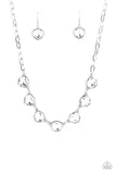 Paparazzi VINTAGE VAULT "Star Quality Sparkle" White Necklace & Earring Set Paparazzi Jewelry