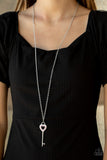 Paparazzi VINTAGE VAULT "Unlock Your Heart" Pink Necklace & Earring Set Paparazzi Jewelry