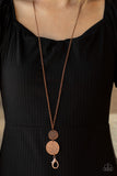 Paparazzi "Shoulder To Shoulder" Copper Lanyard Necklace & Earring Set Paparazzi Jewelry