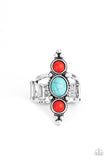 Paparazzi "Sahara Sage" Red Ring Paparazzi Jewelry