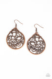 Paparazzi "Garden Mosaic" Copper Earrings Paparazzi Jewelry