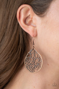 Paparazzi "Garden Mosaic" Copper Earrings Paparazzi Jewelry