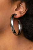 Paparazzi "Kick Em To The Curve" Black Earrings Paparazzi Jewelry