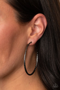 Paparazzi "Curved Couture" Black Earrings Paparazzi Jewelry