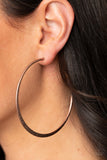 Paparazzi "Flat Spin" Copper Earrings Paparazzi Jewelry