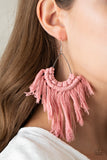Paparazzi "Wanna Piece Of MACRAME?" Pink Earrings Paparazzi Jewelry