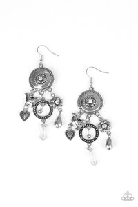 Paparazzi "SPRINGTIME Essence" White Earrings Paparazzi Jewelry