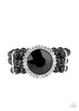 Paparazzi "SPEECHLESS Sparkle" Black Bracelet Paparazzi Jewelry