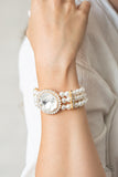 Paparazzi "SPEECHLESS Sparkle" Gold Bracelet Paparazzi Jewelry