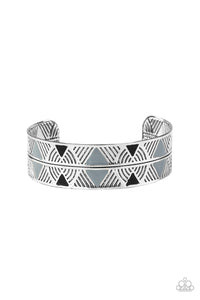 Paparazzi "Hidden Glyphs" Silver Bracelet Paparazzi Jewelry