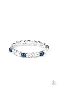 Paparazzi "Frosted Finery" Blue Bracelet Paparazzi Jewelry