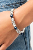 Paparazzi "Frosted Finery" Blue Bracelet Paparazzi Jewelry