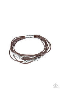 Paparazzi "Raw Edge" Brown Bracelet Paparazzi Jewelry