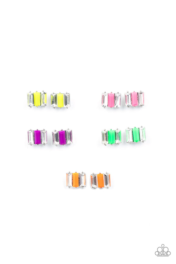 Girl's Starlet Shimmer 10 for $10 261XX Multi Neon Post Earrings Paparazzi Jewelry
