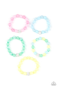 Girl's Starlet Shimmer 10 for $10 224XX Multi Colored Bead White Rhinestone Bracelets Paparazzi Jewelry