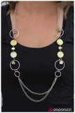 Paparazzi "Chalk It Up" Green Necklace & Earring Set Paparazzi Jewelry