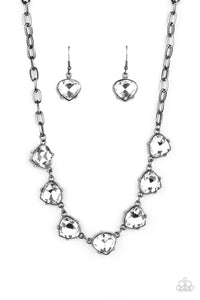 Paparazzi VINTAGE VAULT "Star Quality Sparkle" Black Necklace & Earring Set Paparazzi Jewelry