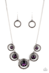 Paparazzi "PIXEL Perfect" Purple Necklace & Earring Set Paparazzi Jewelry