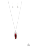 Paparazzi VINTAGE VAULT "Spontaneous Sparkle" Red Necklace & Earring Set Paparazzi Jewelry