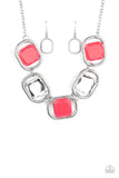 Paparazzi "Pucker Up" Pink Necklace & Earring Set Paparazzi Jewelry
