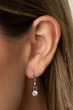 Paparazzi "Subliminal Sparkle" White Necklace & Earring Set Paparazzi Jewelry