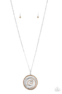Paparazzi "Subliminal Sparkle" Brown Necklace & Earring Set Paparazzi Jewelry