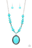 Paparazzi "Home Sweet Homestead" Blue Necklace & Earring Set Paparazzi Jewelry