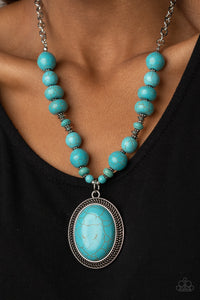Paparazzi "Home Sweet Homestead" Blue Necklace & Earring Set Paparazzi Jewelry