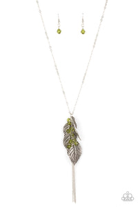 Paparazzi "I Be-LEAF" Green Necklace & Earring Set Paparazzi Jewelry