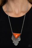 Paparazzi "Badlands Bonanza" Orange Necklace & Earring Set Paparazzi Jewelry