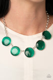 Paparazzi "Ethereal Escape" Green Necklace & Earring Set Paparazzi Jewelry