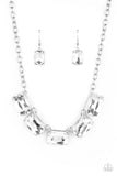 Paparazzi "Deep Freeze Diva" White Necklace & Earring Set Paparazzi Jewelry