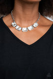 Paparazzi "Deep Freeze Diva" White Necklace & Earring Set Paparazzi Jewelry