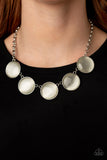 Paparazzi "Ethereal Escape" White Necklace & Earring Set Paparazzi Jewelry