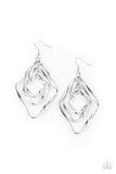 Paparazzi "Retro Resplendence" Silver Earrings Paparazzi Jewelry