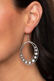Paparazzi "Crescent Cove" White Earrings Paparazzi Jewelry