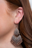 Paparazzi VINTAGE VAULT "Music To My Ears" Copper Earrings Paparazzi Jewelry