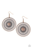 Paparazzi "Rustic Groves" Copper Earrings Paparazzi Jewelry